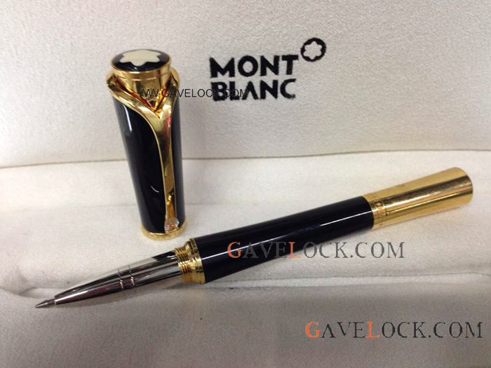 Montblanc Princess Monaco Black & Yellow Gold Rollerball Pen